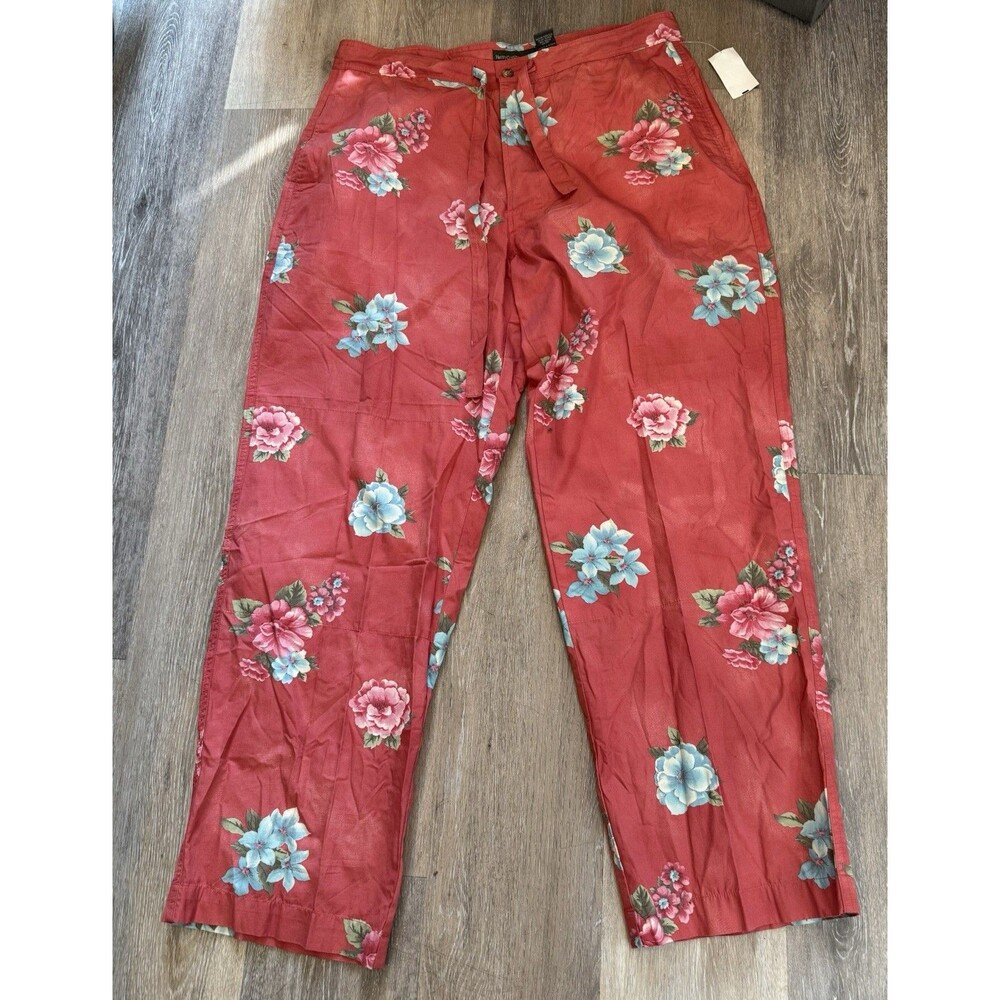 HENRY COTTONS Womens Pants Trousers Size W38 L32 Colorful Floral Button Fly  NWT
